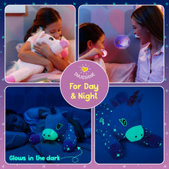 SNUGSHINE Flashlight Projector projects Glimmer scenes on walls for magical bedtime.