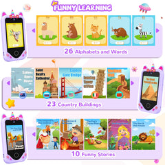 SNWIDA kids smartphone purple 32 GB card enables more music and videos