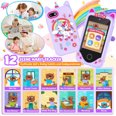 SNWIDA kids smartphone purple learning scenes encourage curiosity and routine
