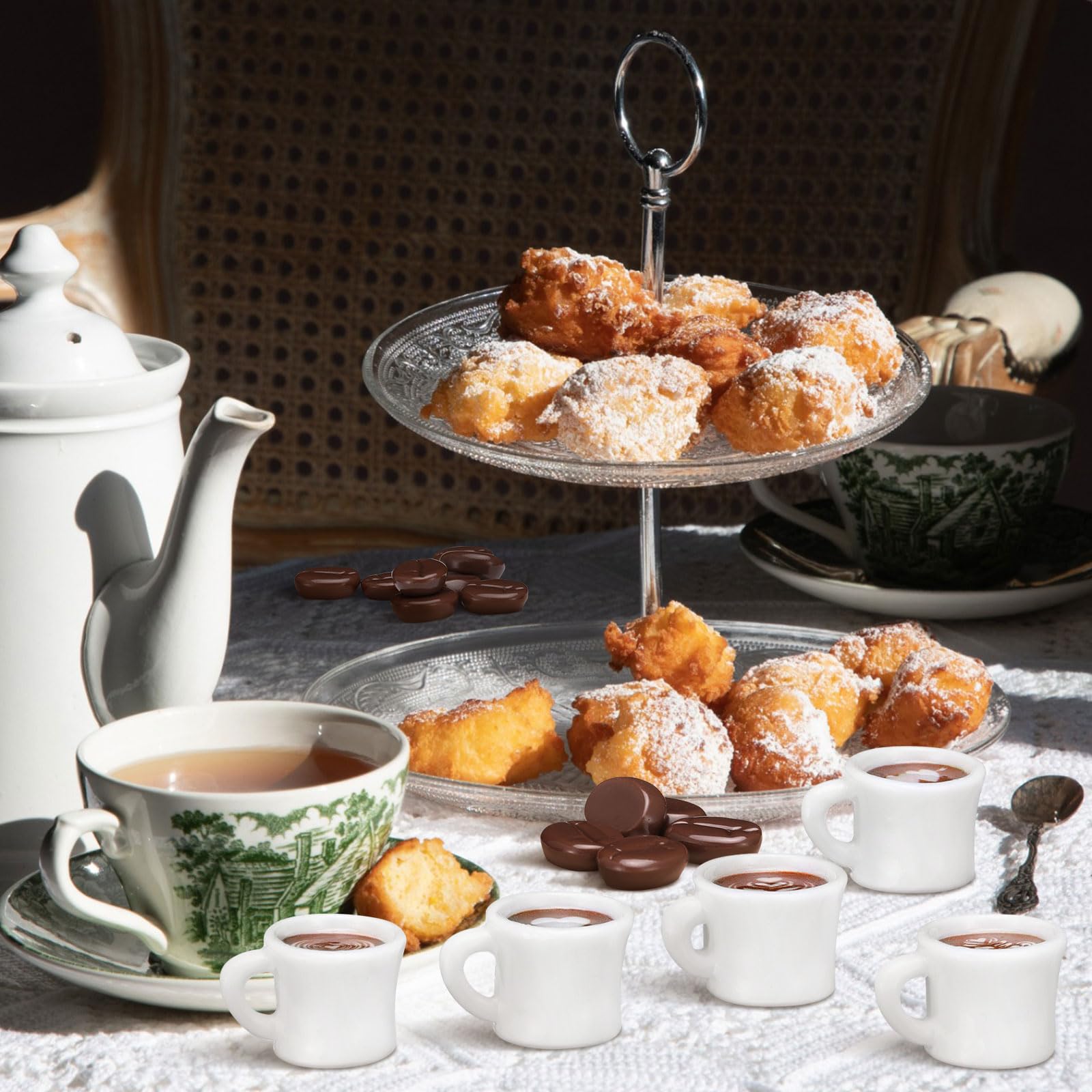 Soaoo miniature coffee scene decor enhances craft displays and collections