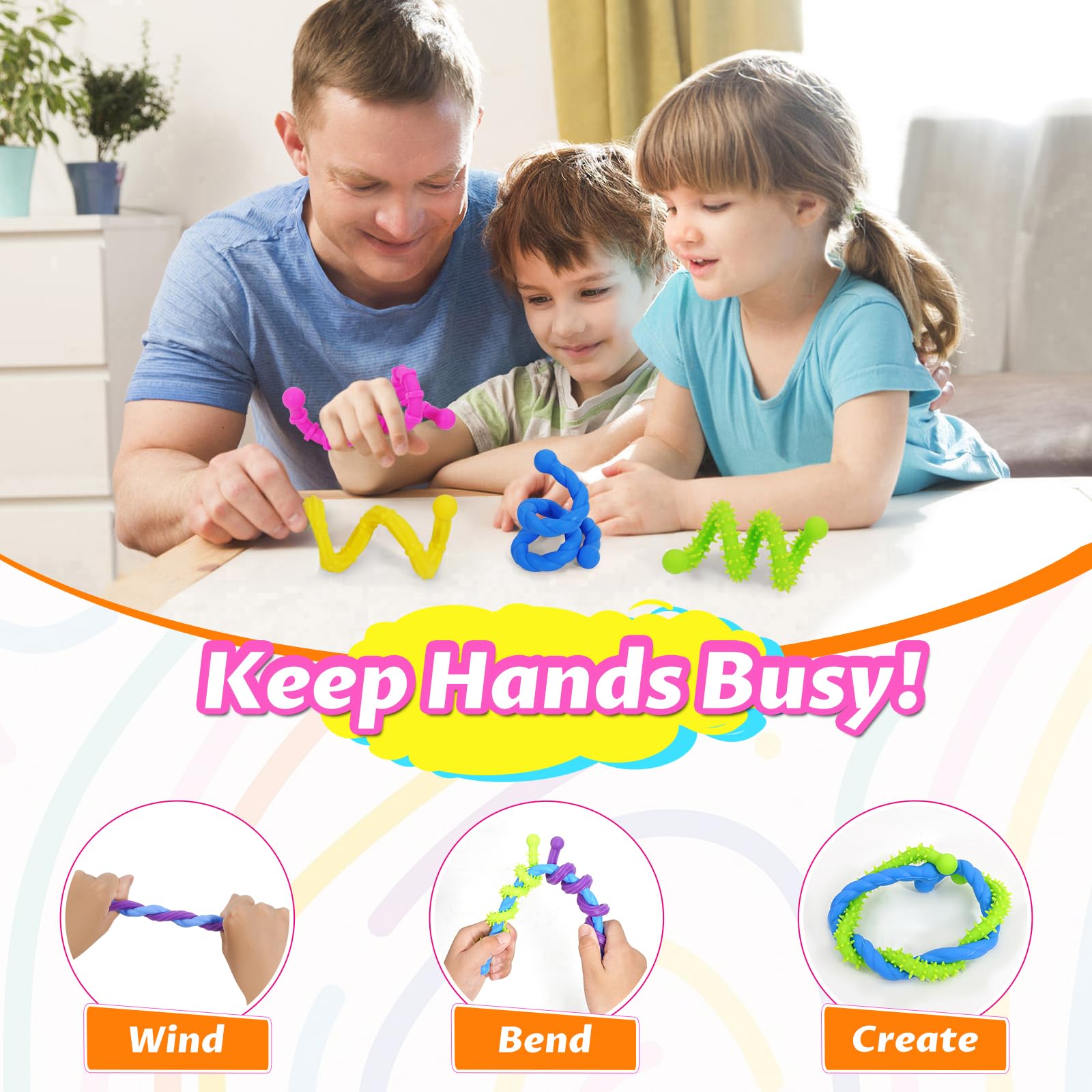 Soarly six-pack color variety engages kids during sensory play.