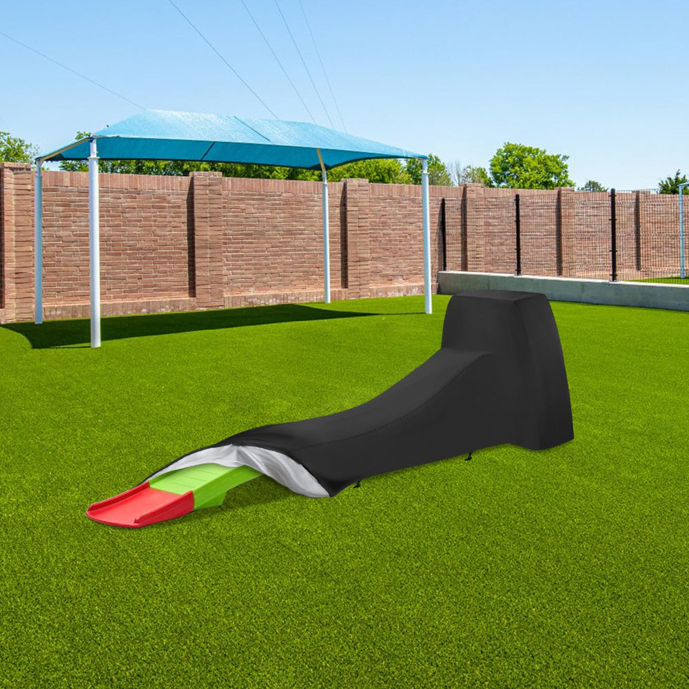 All-weather use protected against rain, sun, and wind for outdoor play