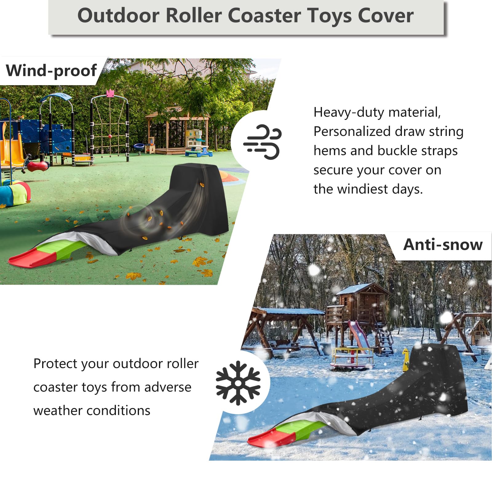 110"L x 27"W x 28"H size ensures tailored toddler coaster fit
