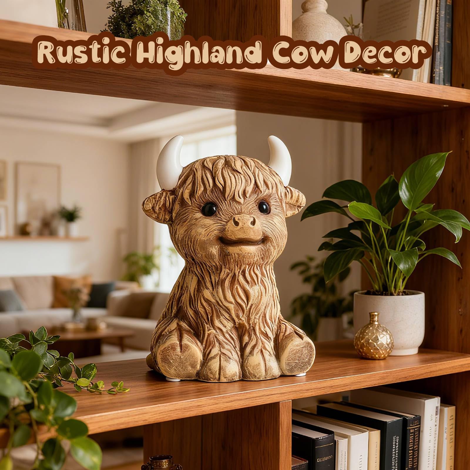 SOBEIT Highland Cow Piggy Bank kid-friendly design invites playful learning about saving.