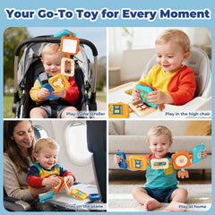 SOCBTNSO Busy Board silicone elephant texture offers soothing teething option.