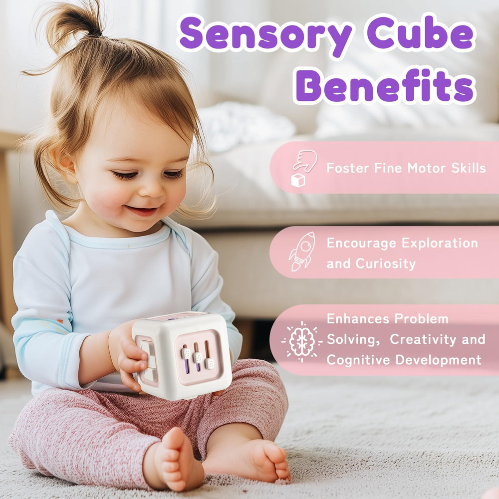 SOCBTNSO Busy Cube travel-friendly design fits car seats and planes.