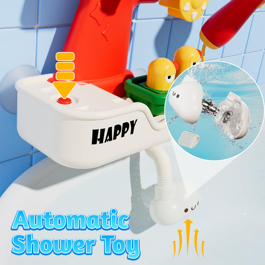 SOCBTNSO FlowFun Auto Shower demonstrates steady water streams for immersive bath time