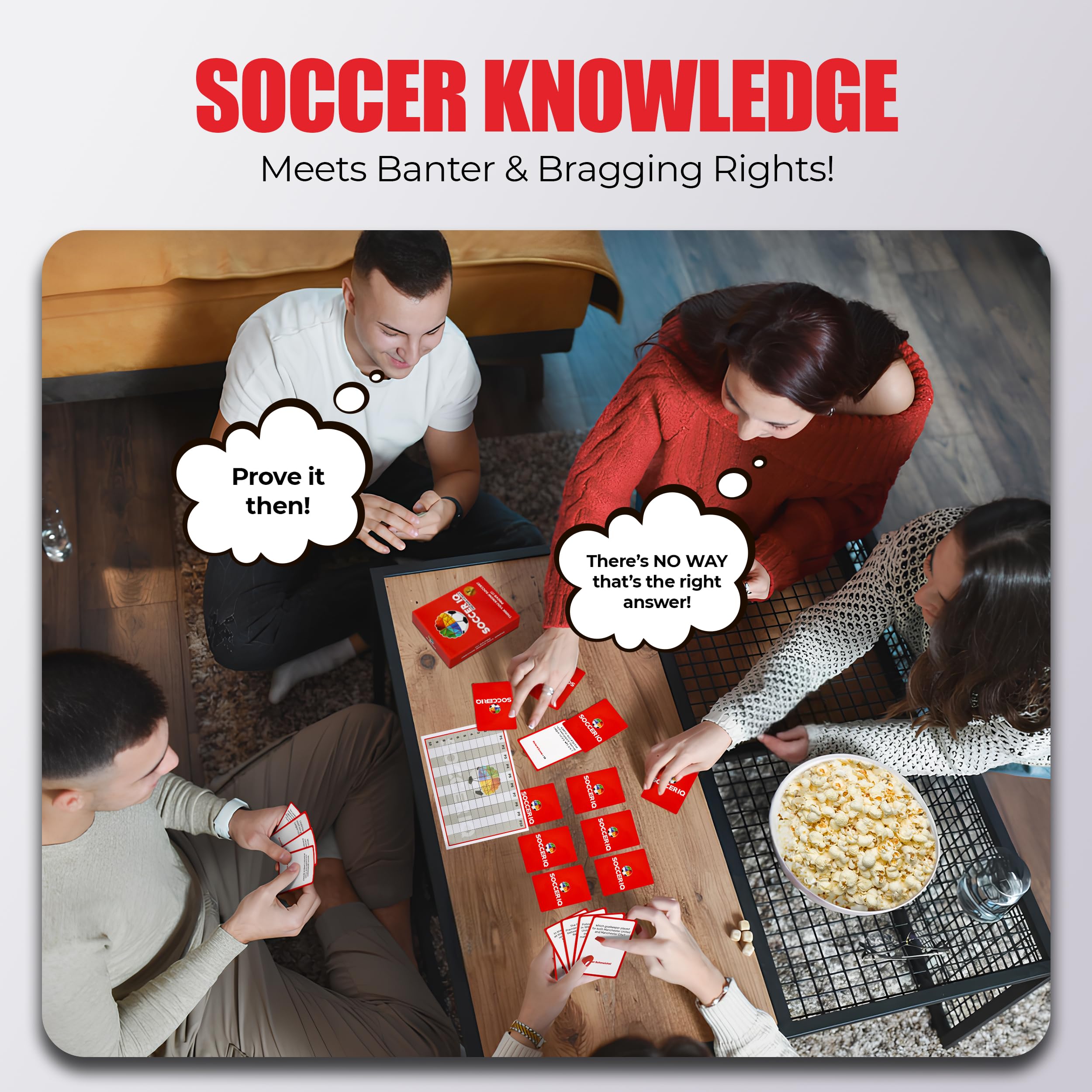 SOCCER IQ player in action illustration highlighting game excitement