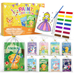 SOCOLER 24 water coloring books bulk set with brushes, ideal for party favors and classroom gifts.