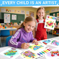 SOCOLER color palette with water splash supports easy classroom use.