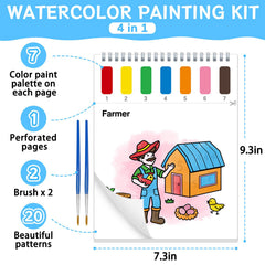 SOCOLER Farm child painting while traveling demonstrates portable art fun.