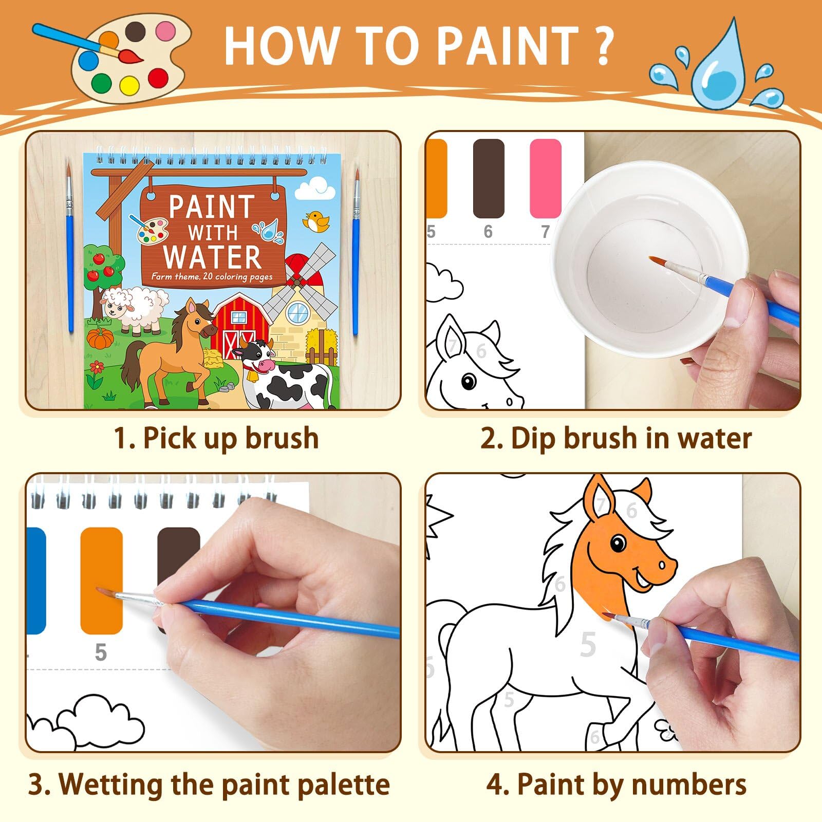 SOCOLER farm-themed pages spark imaginative art with a simple wet-on-wet technique