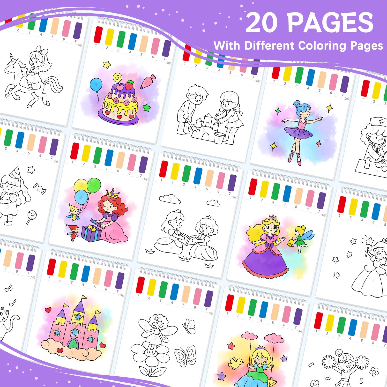 SOCOLER number guided painting page to help color matching