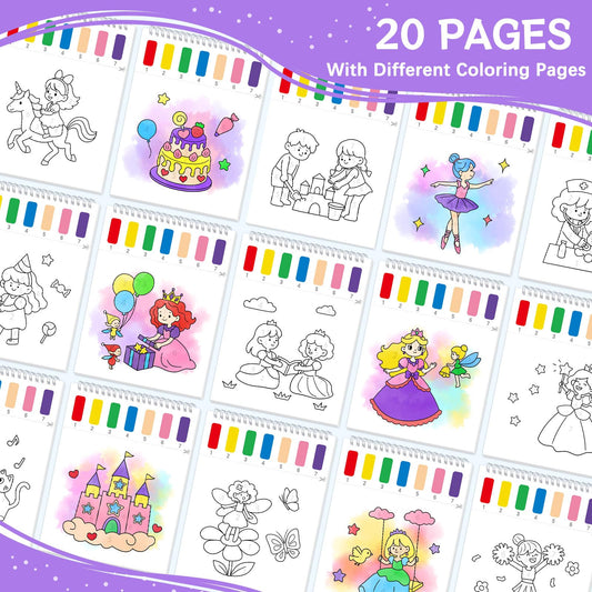 SOCOLER number guided painting page to help color matching