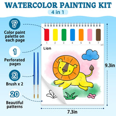 SOCOLER Paint with Water animal pages 04, engaging animal illustrations spark imagination