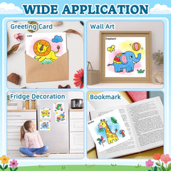 SOCOLER Paint with Water animal pages 07, premium paper preserves colors cleanly