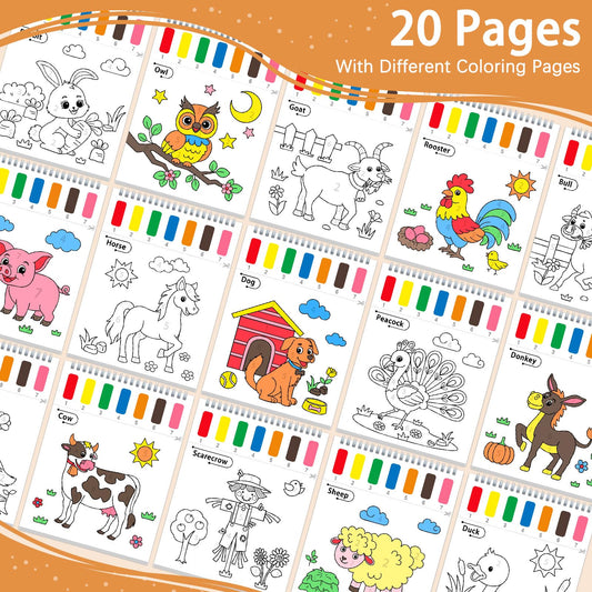 SOCOLER water palette page with numbered patterns for easy color matching