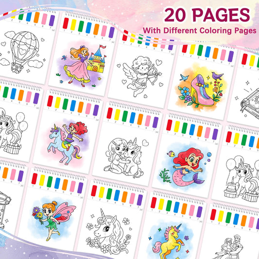 SOCOLER Paint with Water unicorn brushes set for easy coloring