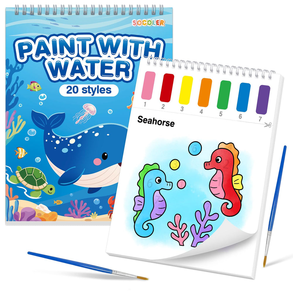SOCOLER sea world painting book cover for engaging ocean color play.
