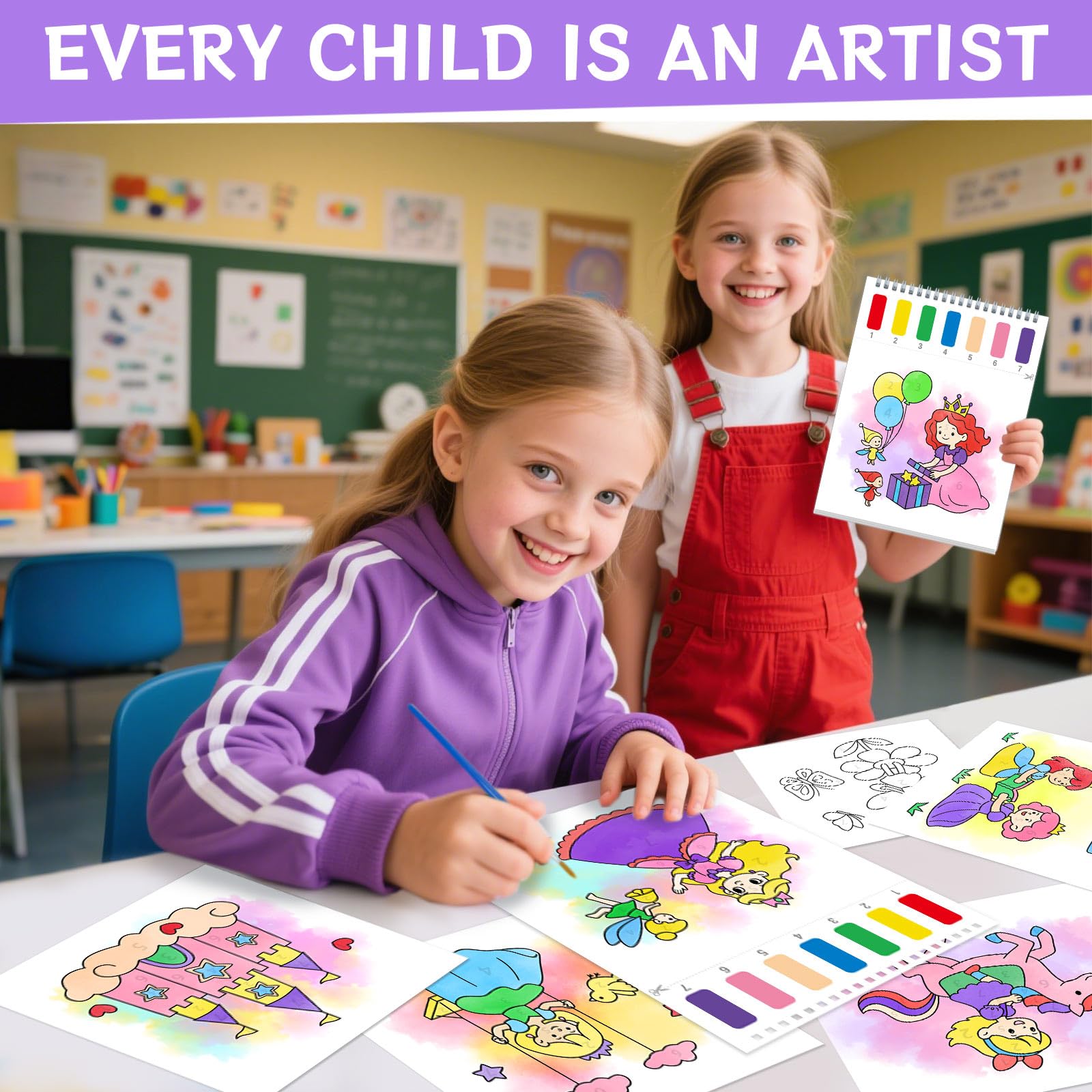 SOCOLER ultra thick coloring paper prevents leaks during watercolor