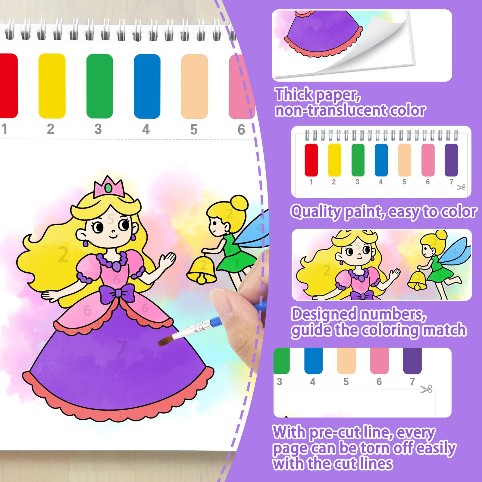 SOCOLER on-page watercolor palette supports easy color mixing