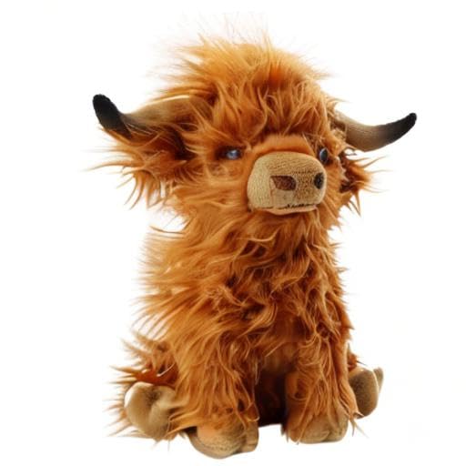 SODWEF Highland Cow plush care tip for easy maintenance.