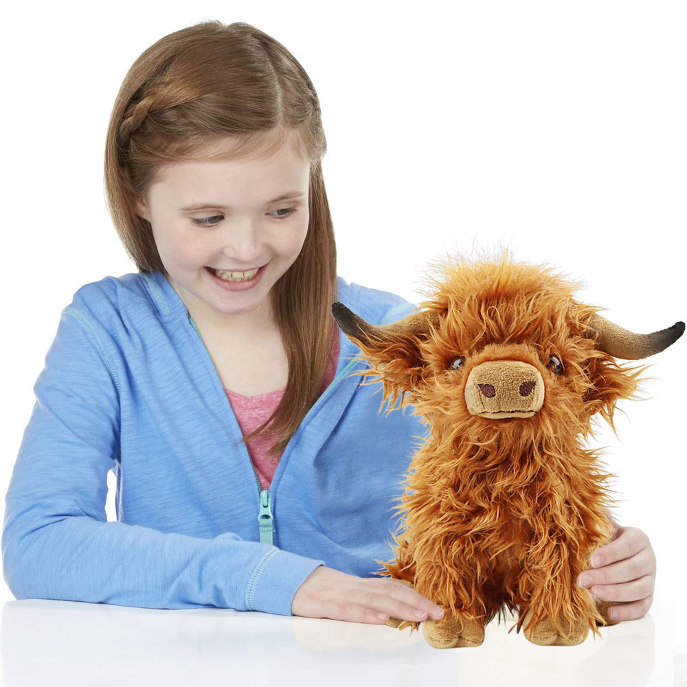 SODWEF Highland Cow plush perfect as farm decor accent.