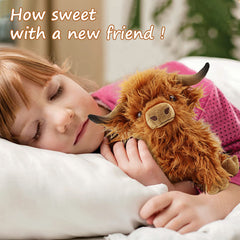 SODWEF Highland Cow plush durable stitching and flexible filler.