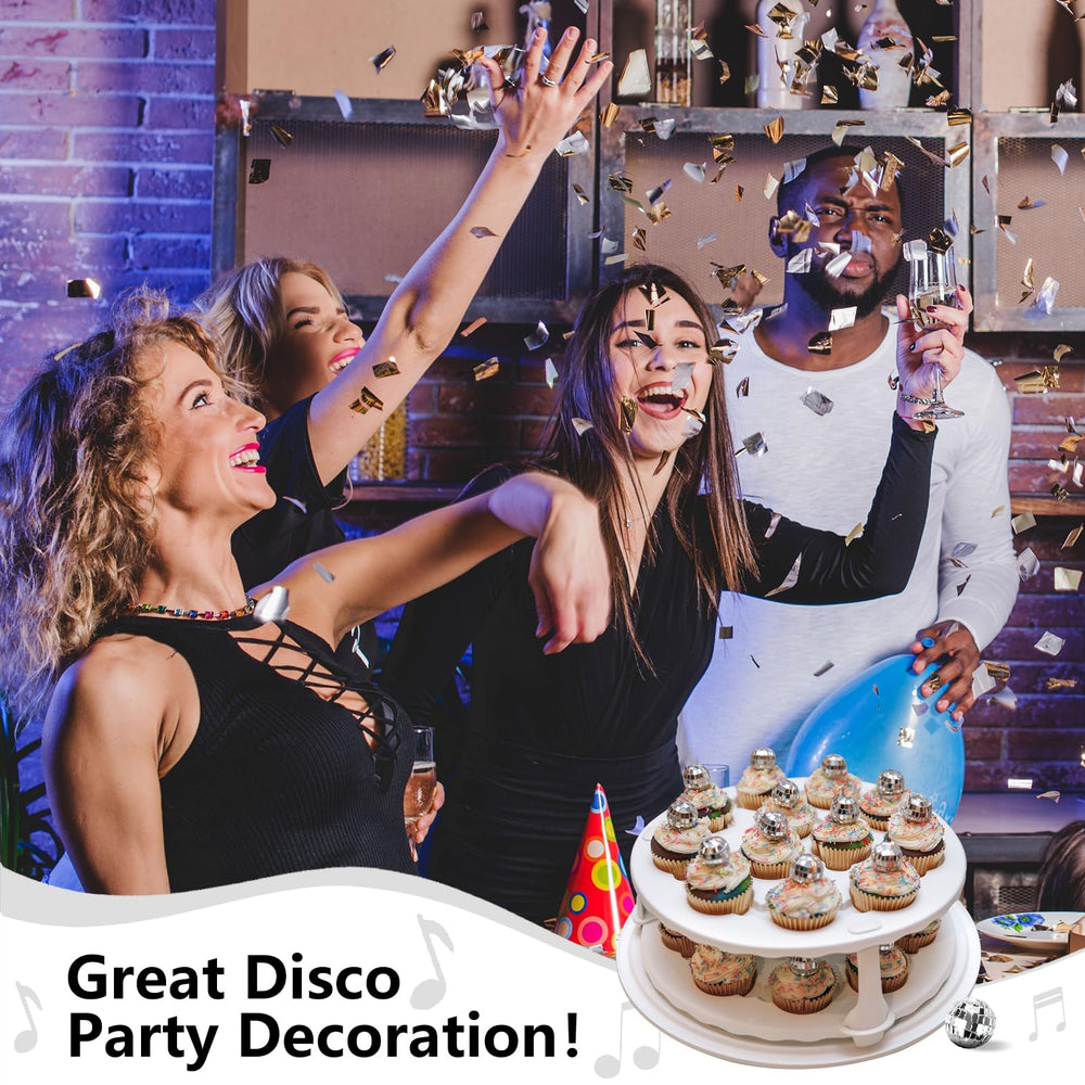 Soelomu shiny disco ball toppers elevate dessert presentation
