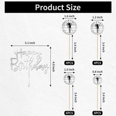 Soelomu disco ball toppers 1.2 inch brighten cupcakes with shimmering reflections.