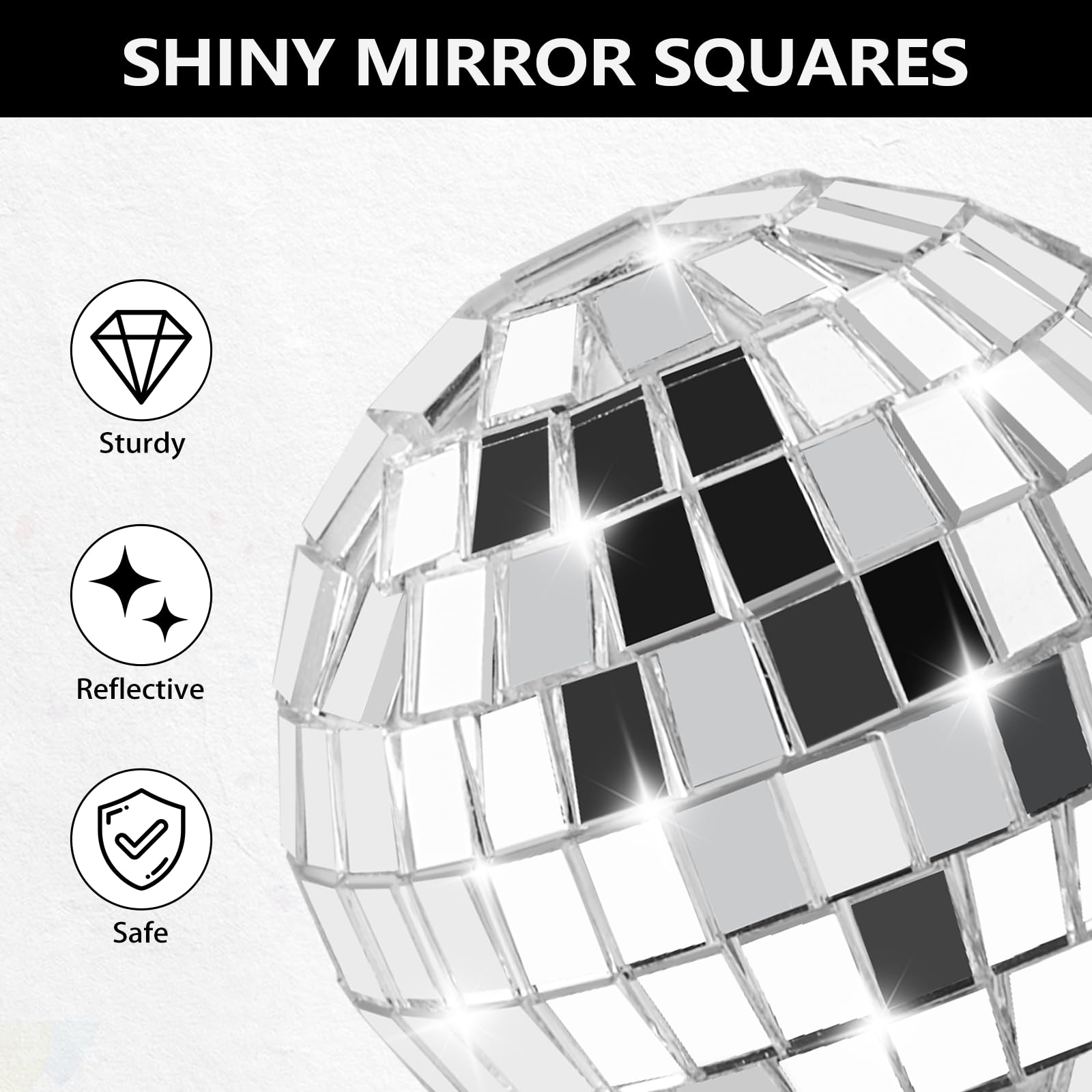 Soelomu disco balls 1.6-inch for tiered cakes, retro ambiance when lit.