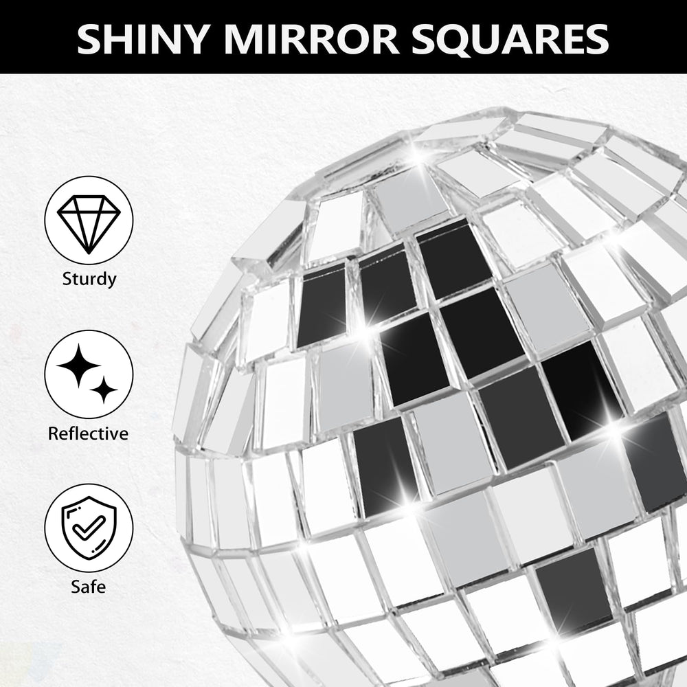 Soelomu disco balls 1.6-inch for tiered cakes, retro ambiance when lit.