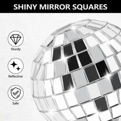 Soelomu disco balls 1.6-inch for tiered cakes, retro ambiance when lit.