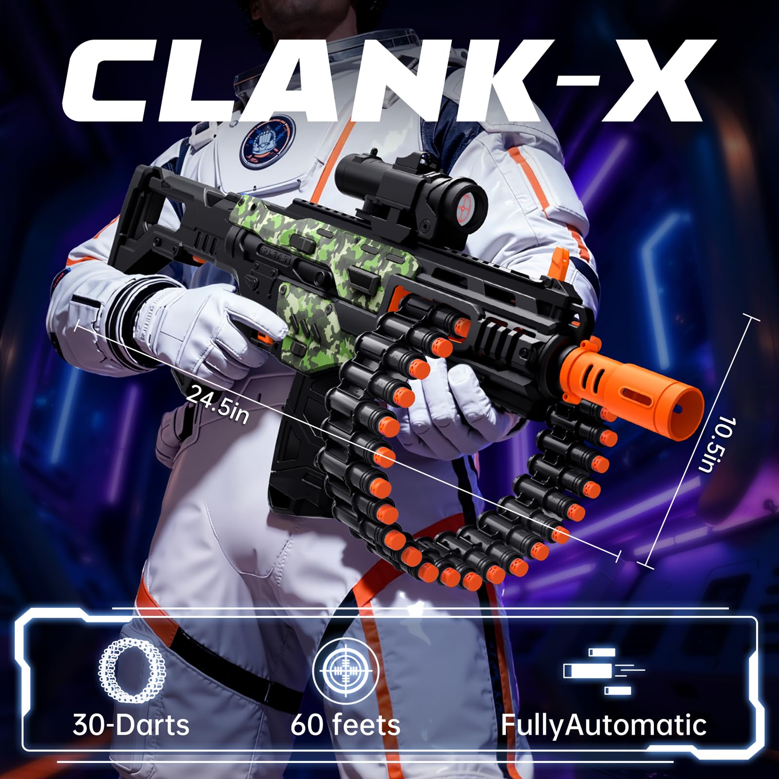 SOFITEN 30-dart rotating drum enables extended battles with less reloading