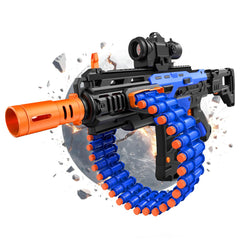 SOFITEN electric toy gun with scope offers precise outdoor battles.