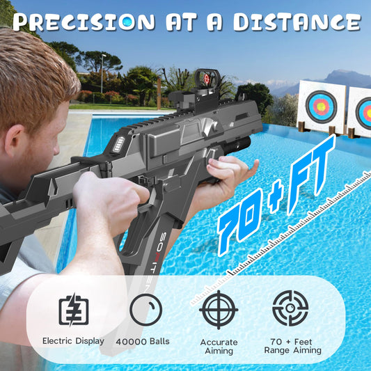 SOFITEN gel ball blaster battery display to manage playtime