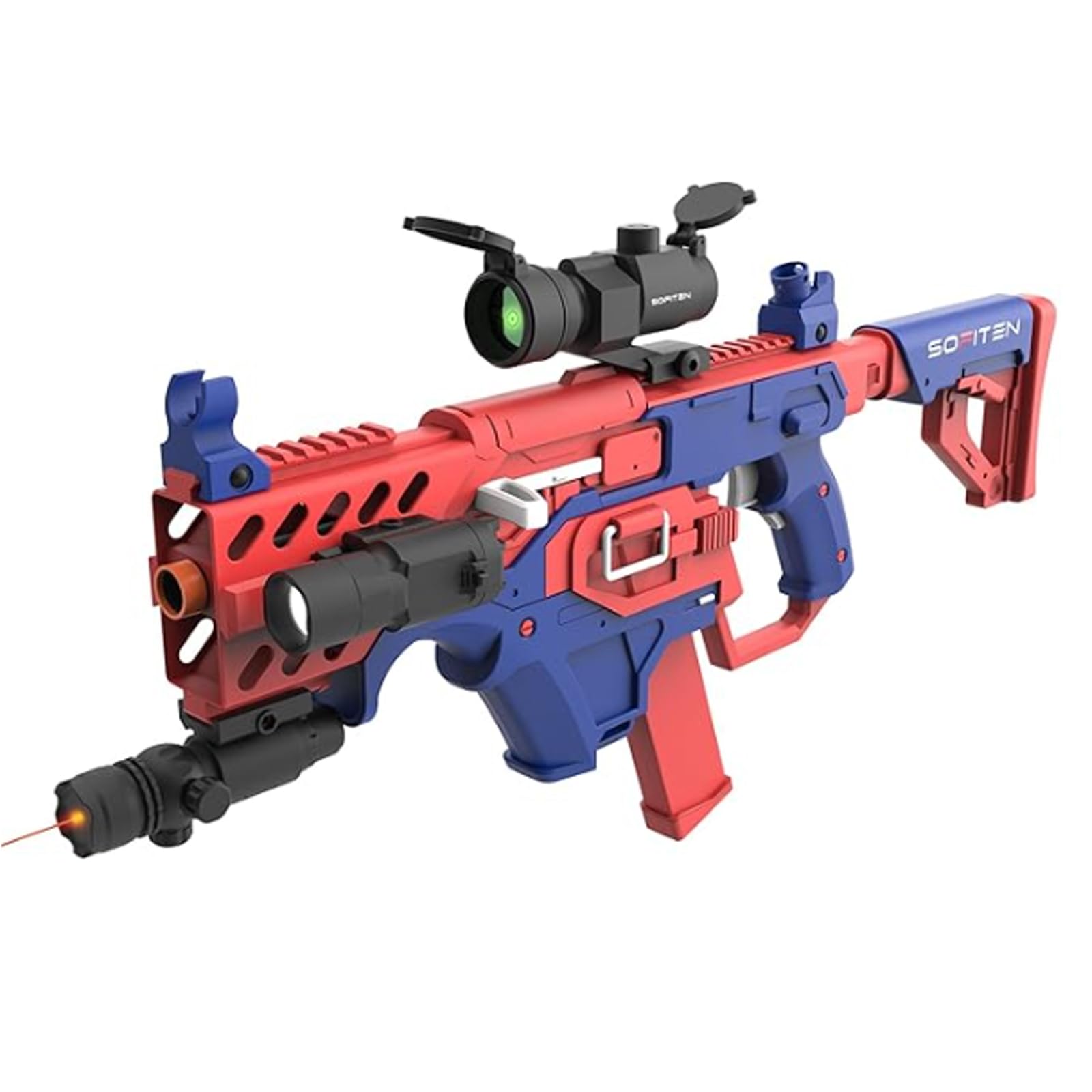 SOFITEN toy foam blaster enables safe indoor and outdoor play.