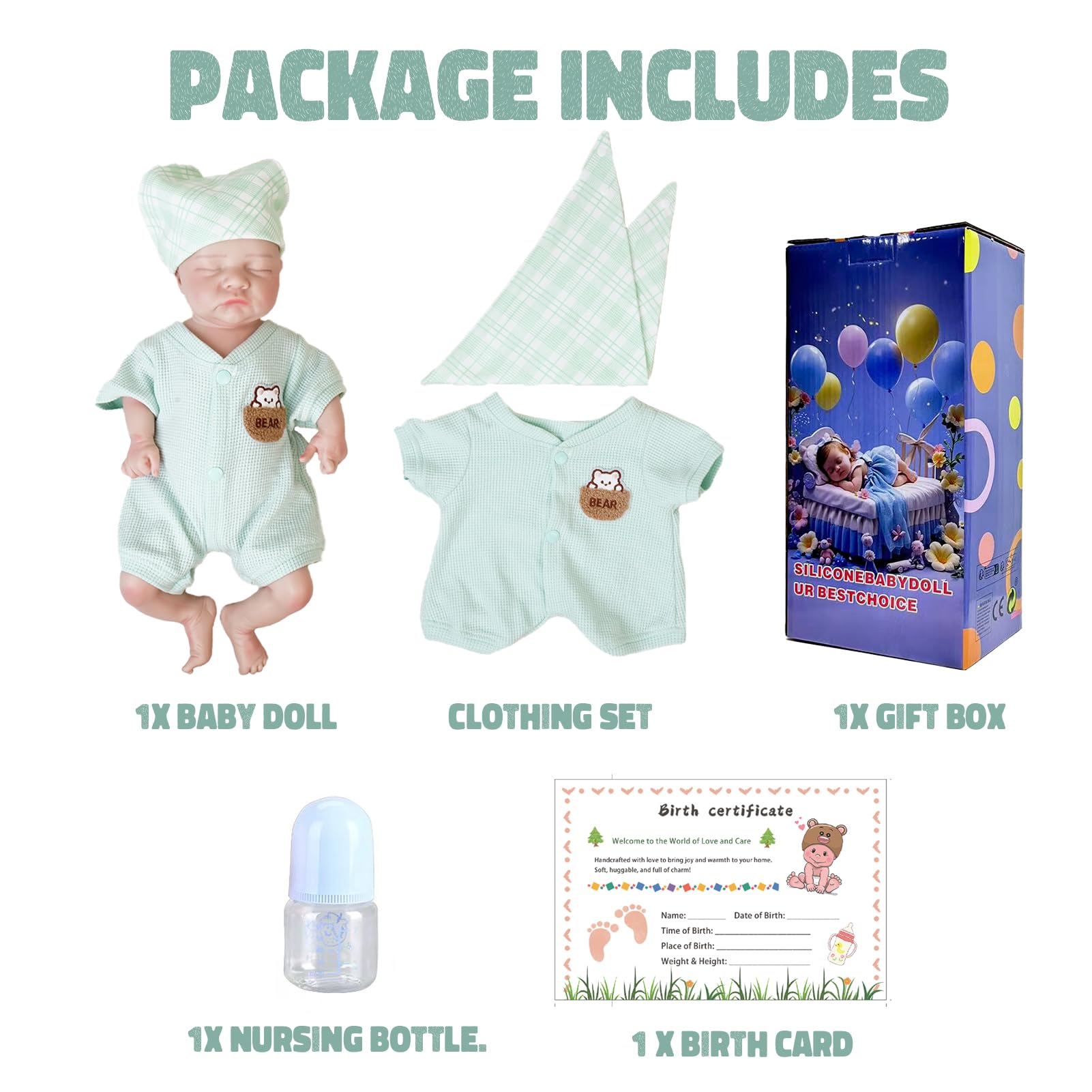 SOFTMARY included clothes and accessories help complete the nurturing play scene
