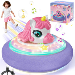 SOGAWEBB Unicorn Hover Ball, front view, safe indoor play