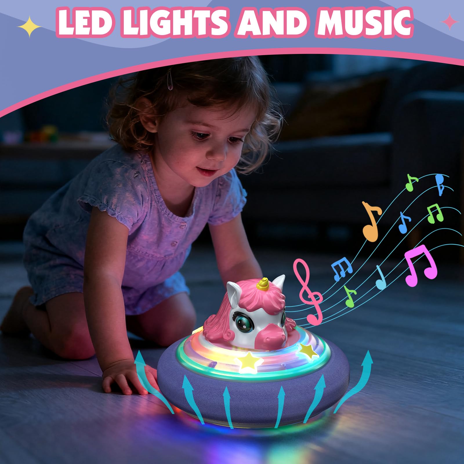 SOGAWEBB Unicorn Hover Ball glow lights for magical play