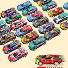 soi-meme 30-pack pull back cars front view with bright colors for safe play