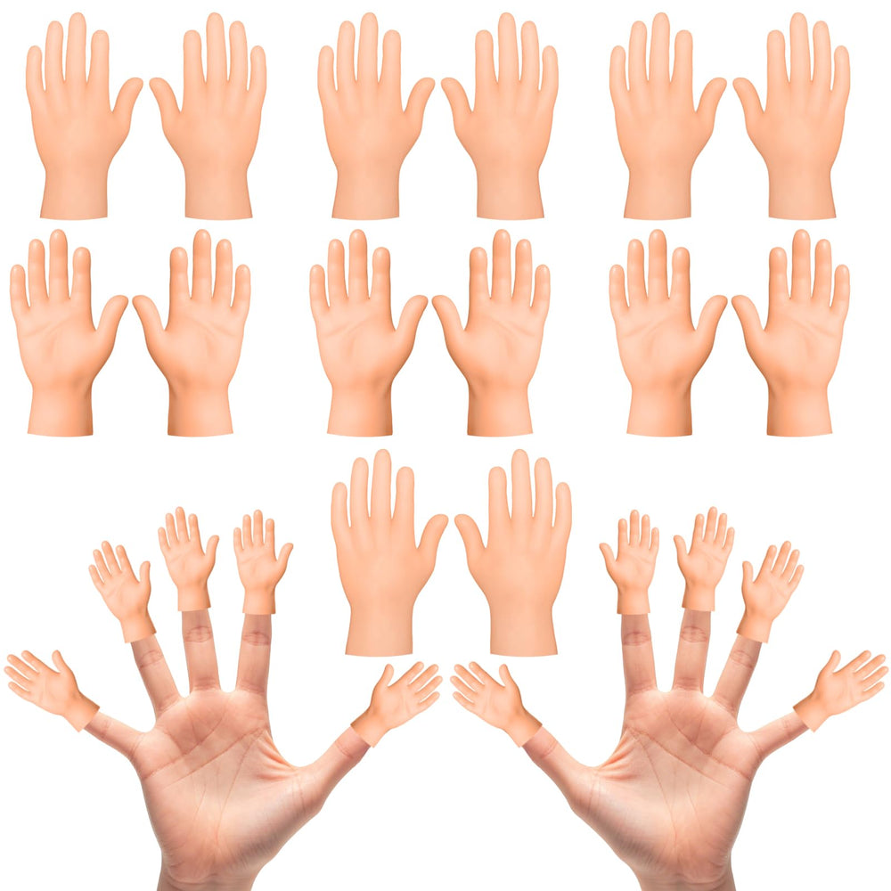 SOKRUXA pack of 30 tiny finger hands for fun puppet performances