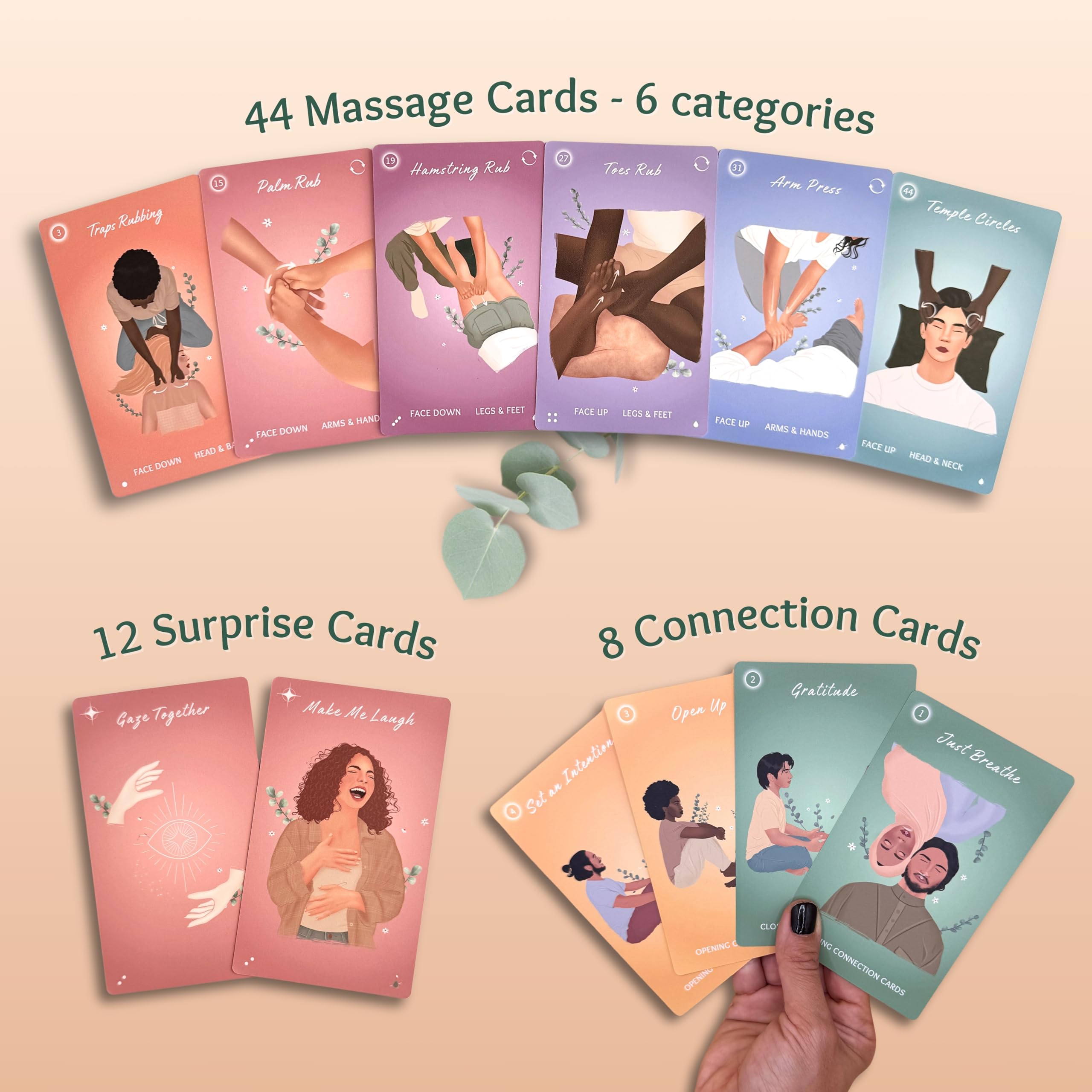 Solalma massage surprise cards add spontaneity to a mindful couples session