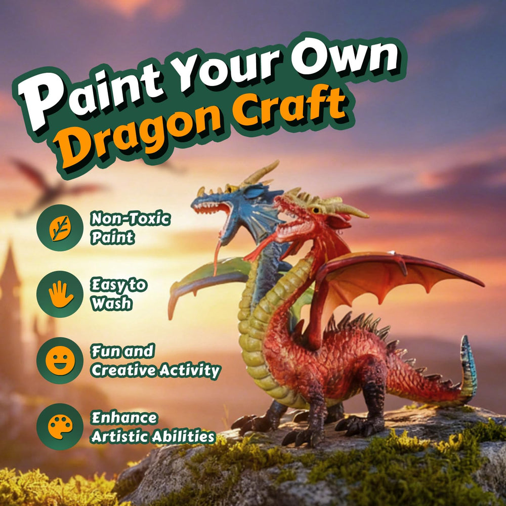12 water-based paints for vibrant SOLDAY dragon art with easy cleanup