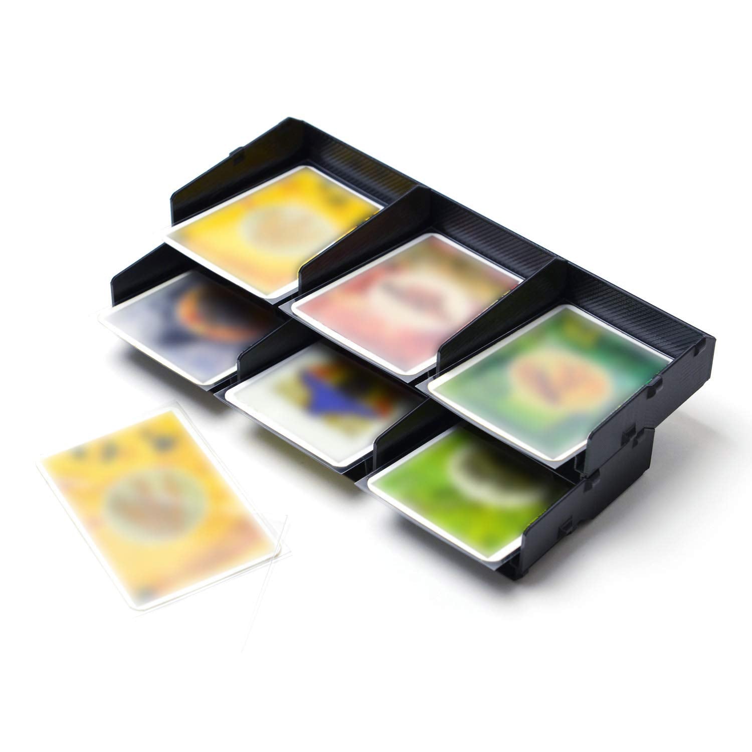 Solid Factory card tray stackable design keeps Settlers of Catan cards organized for easy play
