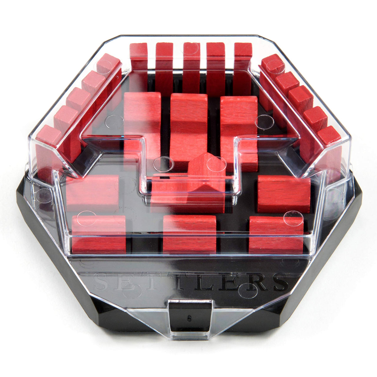 Solid Factory Settlers base-game 6-pack holders neatly organize components for smooth gameplay.