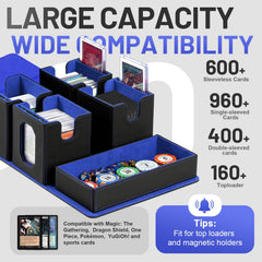 Solisifime 5-in-1 deck box with dice tray for mobile play
