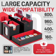 Solisifime commander display interior organizes MTG cards for quick setup.