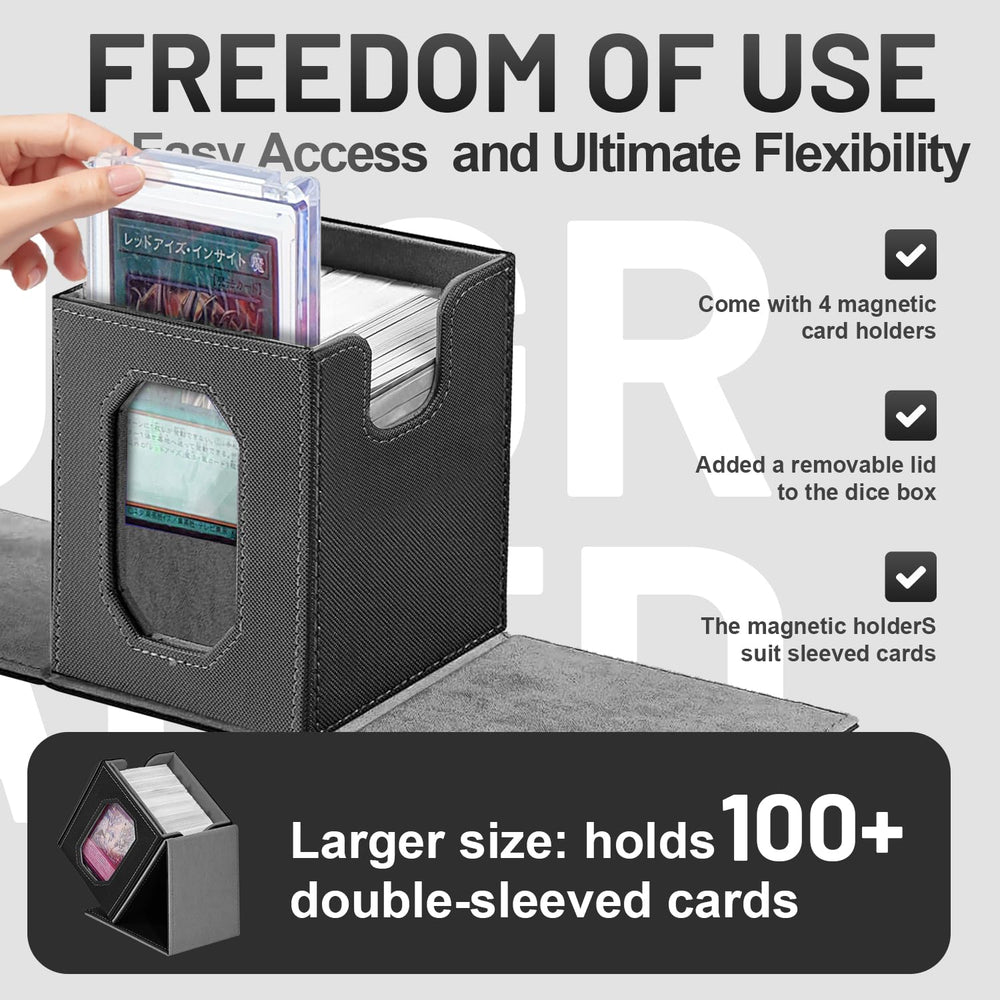 Solisifime trading card box includes four deck cases for separate collections