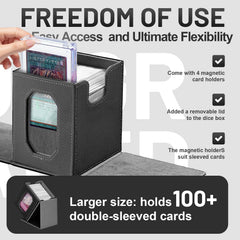 Solisifime trading card box includes four deck cases for separate collections